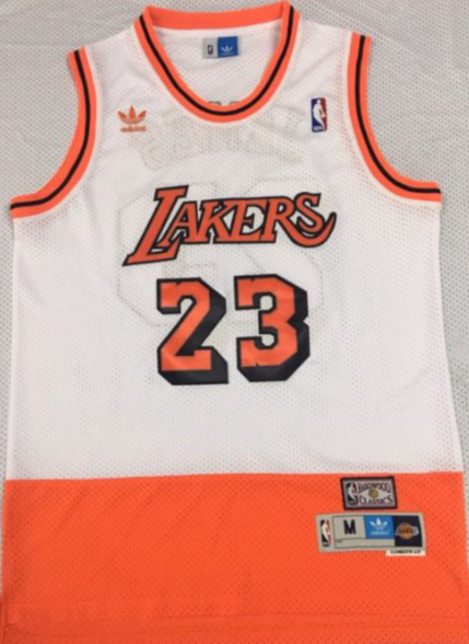 Men Los Angeles Lakers #23 James orange Nike NBA Jerseys Print->los angeles lakers->NBA Jersey